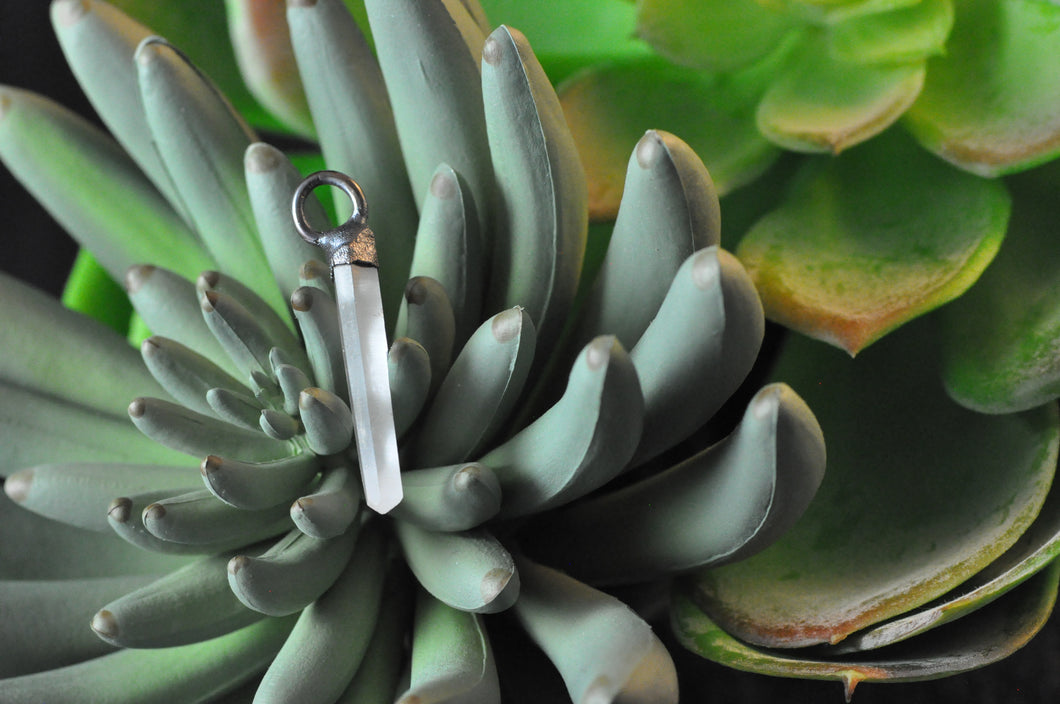 Simple Quartz Point Pendant #7